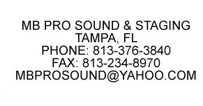 CONTACT FLORIDA #1 MOBILE STAGE PROVIDER